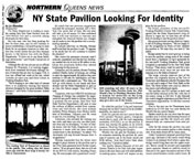 NY State Pavilion Looking for Identity, Queens Chronicle, July 15, 2004
